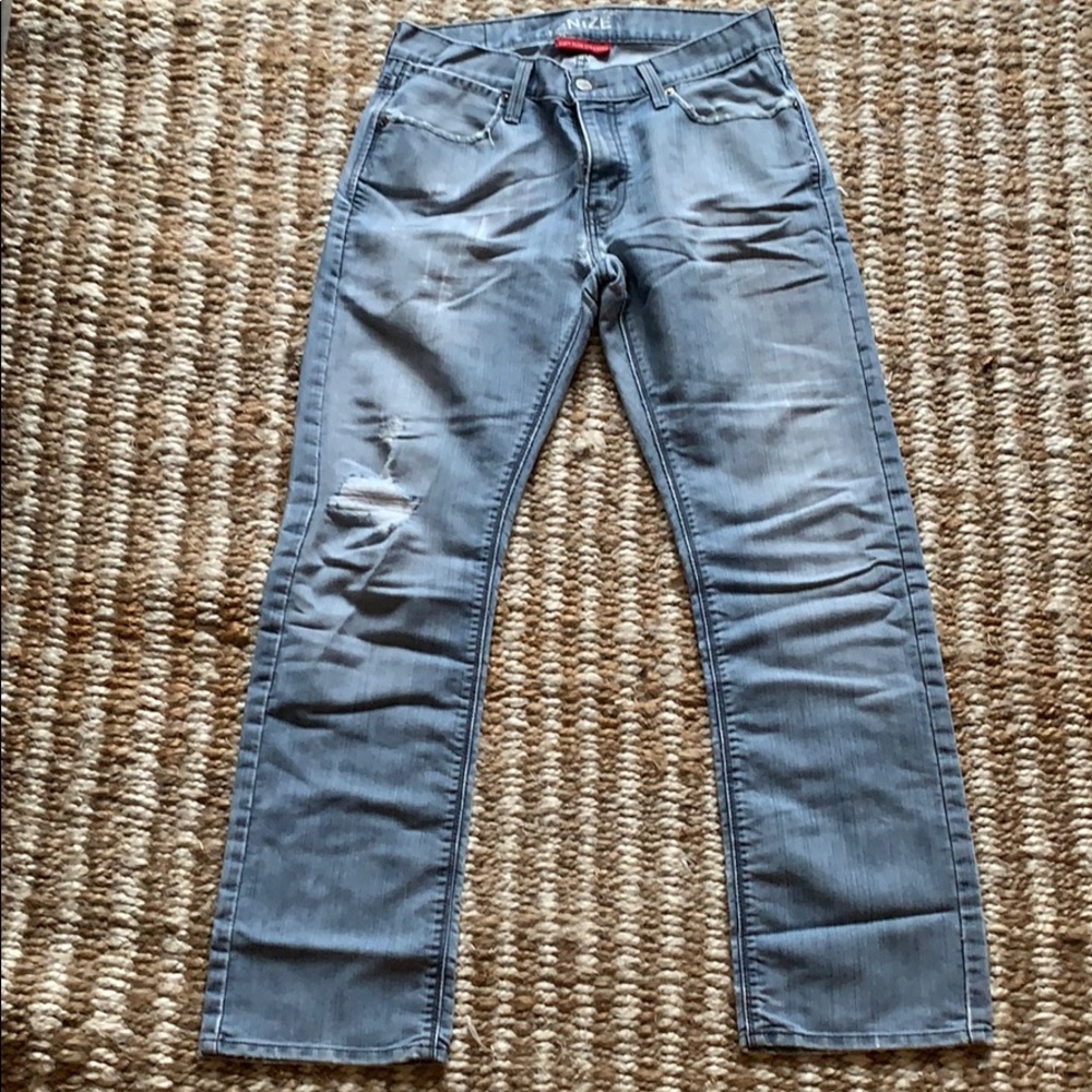 Mens Jeans, slim straight leg, ripped